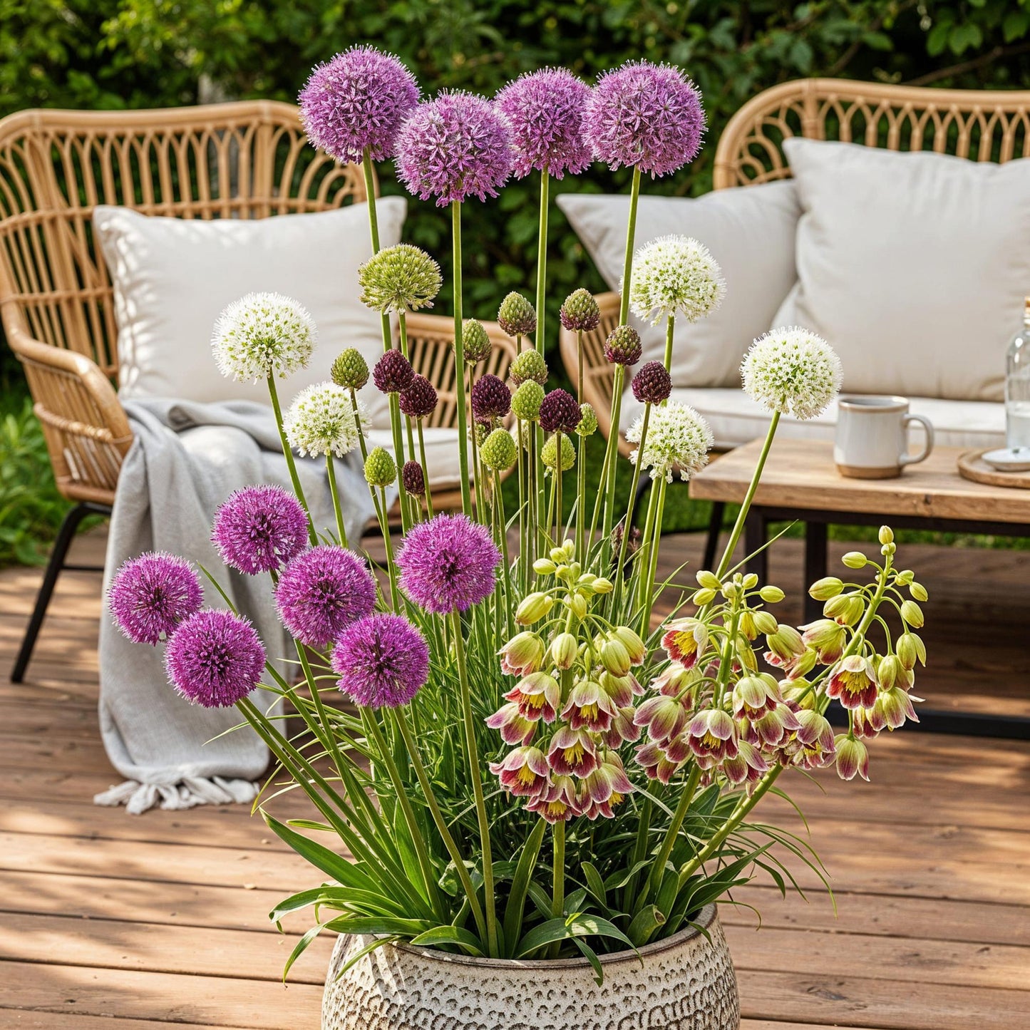 GreenboutiQ - Blumenzwiebeln - Zwiebel Garten Allium Mix - Bulbs Hardy Perennial - Verschiedene Farben - 80 Stück - Geschenkverpackung