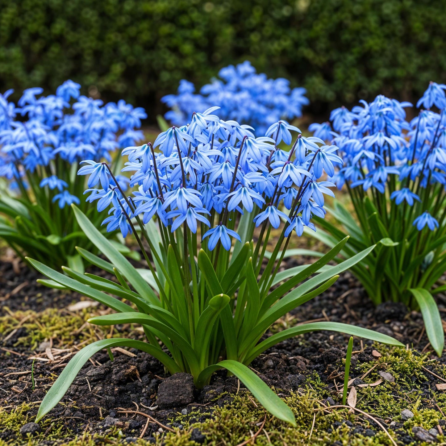 GreenboutiQ - Blumenzwiebeln - Scilla Siberica - Bulbs Hardy Perennial - Farbe Lila - 50 Stück - Zwiebelgröße 7/8 - XXL Pack
