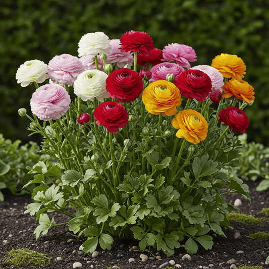 GreenboutiQ - Blumenzwiebeln - Ranunculus Mix - Bulbs Hardy Perennial - Verschiedene Farben - 40 Stück - Zwiebelgröße 5/6 - XXL Pack