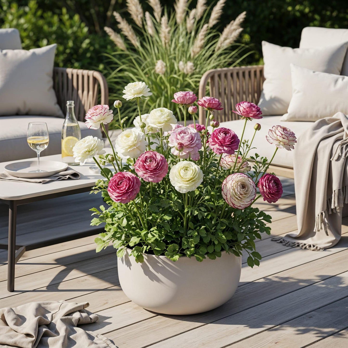 GreenboutiQ - Blumenzwiebeln - Ranunculus Pastel Mix - Bulbs Hardy Perennial - Verschiedene Farben - 40 Stück - Zwiebelgröße 5/6 - XXL Pack