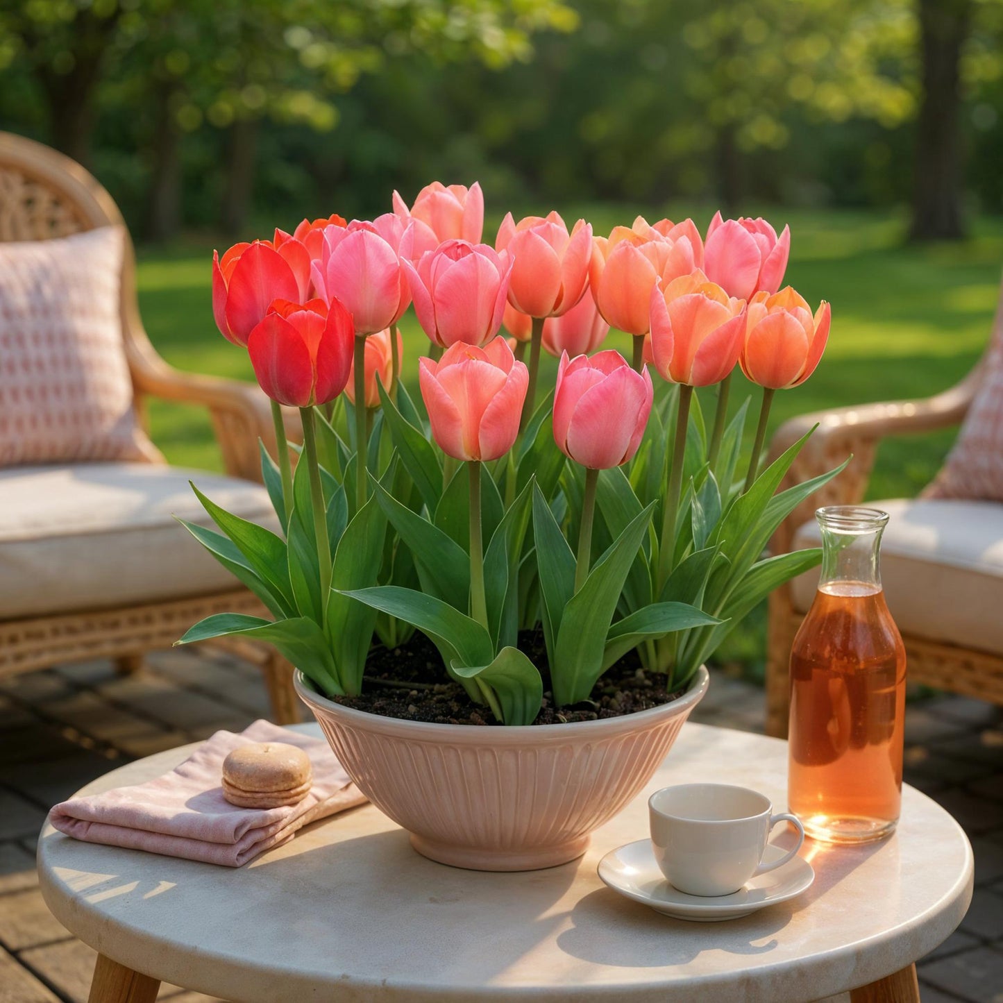 GreenboutiQ - Blumenzwiebeln - Tulpe Pink und Red - Bulbs Hardy Perennial - Farbe Rosa und Rot - 40 Stück - Zwiebelgröße 10/12